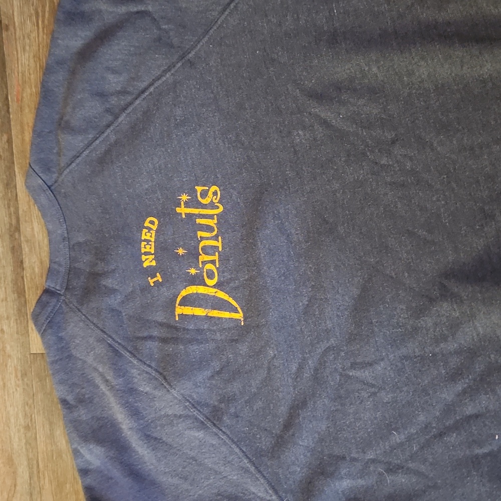 Raglan Style Donutland Crewneck Sweatshirt - 22in pit-to-pit (see description) - Picture 3 of 7